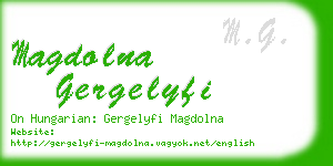 magdolna gergelyfi business card